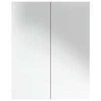 Armadietto a Specchio per Bagno-Mobile bagno con specchio 60x15x75 cm MDF Bianco e Rovere