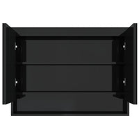 Mobiletto specchio da bagno 80 x 15 x 60 cm MDF nero lucido 02_0006714