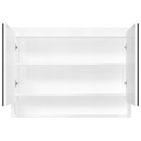 Armadietto Bagno con Specchio 80x15x60 cm in MDF Bianco Lucido 331532