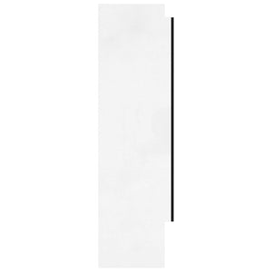 Armadietto Bagno con Specchio 80x15x60 cm in MDF Bianco Lucido 331532