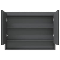 Armadietto Bagno con Specchio-Mobile bagno con specchio 80x15x60 cm in MDF Grigio