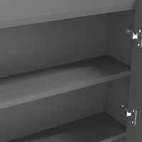 Armadietto Bagno con Specchio-Mobile bagno con specchio 80x15x60 cm in MDF Grigio