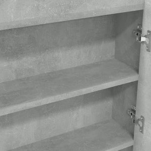 Armadietto a Specchio per Bagno 80x15x60 cm MDF Grigio Cemento cod mxl 77588