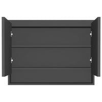 Armadietto Bagno con Specchio-Mobiletto a specchio 80x15x60 cm in MDF Antracite