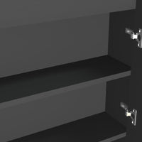 Armadietto Bagno con Specchio-Mobiletto a specchio 80x15x60 cm in MDF Antracite