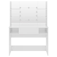 Tavolo trucco con illuminazione LED 100 x 40 x 135 cm MDF bianco lucido 02_0006277