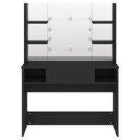 Toeletta con Luci LED 100x40x135 cm in MDF Nera cod mxl 65900