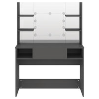 Toeletta tavolo da trucco mobile di design mobile per camera da letto con illuminazione a LED 100 x 40 x 135 cm MDF grigio 02_0006339