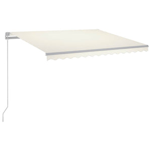 Tenda da Sole Retrattile Manuale con LED 300x250 cm Crema 3068862