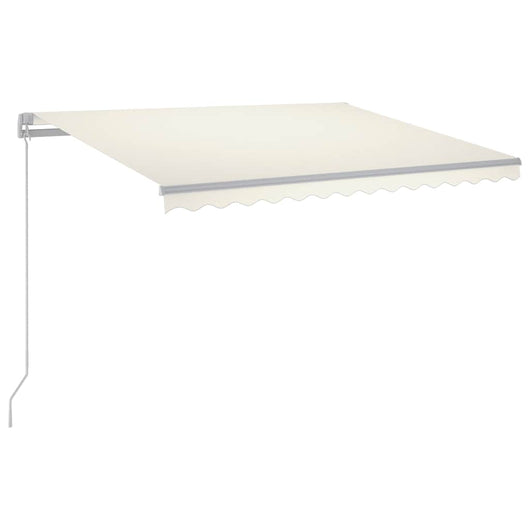 Tenda da Sole Retrattile Manuale con LED 300x250 cm Crema 3068862