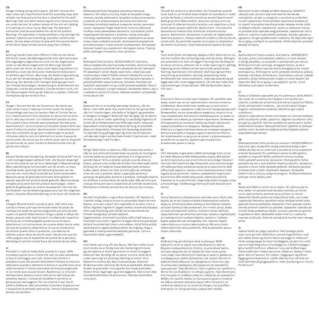 Tenda da Sole Retrattile Automatica 300x250 cm Crema 3068867