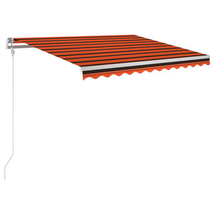 Tenda Automatica Sensore Vento LED 300x250 cm Arancione/Marrone 3068875