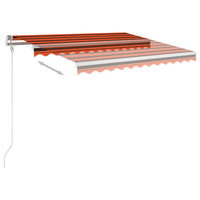 Tenda Automatica Sensore Vento LED 300x250 cm Arancione/Marrone 3068875