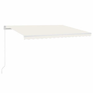 Tenda da Sole Retrattile Manuale con LED 400x300 cm Crema 3068902