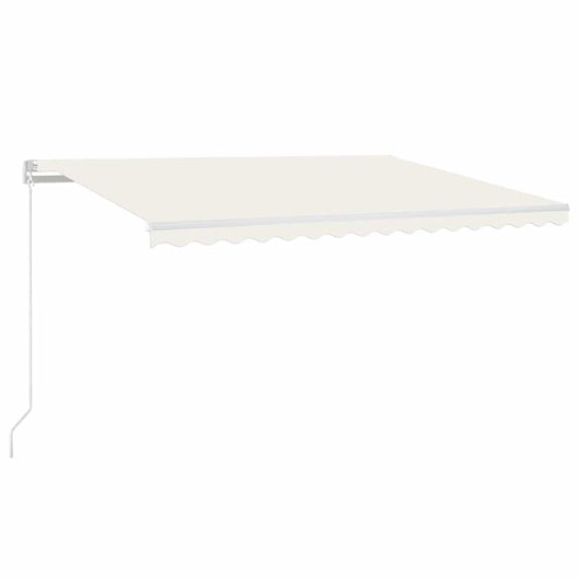 Tenda da Sole Retrattile Manuale con LED 400x300 cm Crema 3068902
