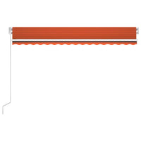 Tenda da Sole Retrattile Manuale LED 400x300 cm Arancio Marrone 3068905