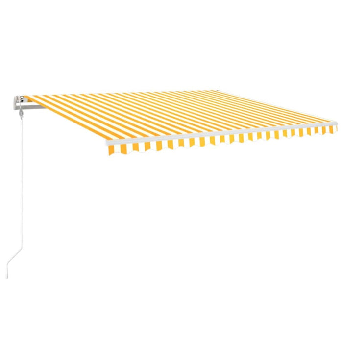 Tenda da Sole Retrattile Automatica 400x350 cm Gialla e Bianca 3068988