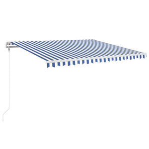 Tenda da Sole Retrattile Automatica 450x350 cm Blu e Bianca 3069006