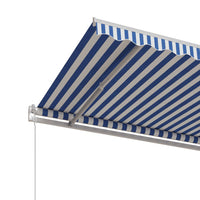 Tenda da Sole Retrattile Automatica 450x350 cm Blu e Bianca 3069006