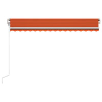 Tenda da Sole Retrattile Automatica 450x350 cm Arancio Marrone cod mxl 68322