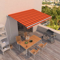 Tenda da Sole Retrattile Automatica 450x350 cm Arancio Marrone cod mxl 68322