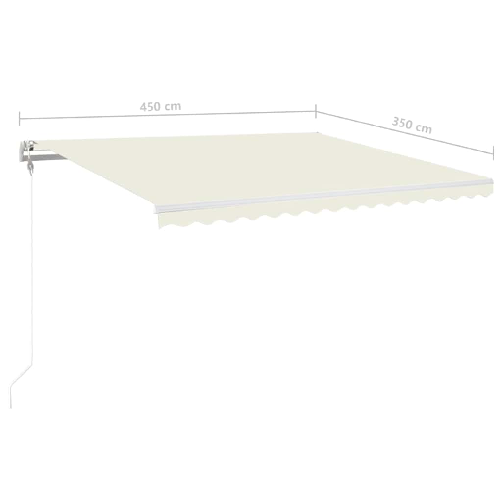 Tenda Automatica con Sensore Vento e LED 450x350 cm Crema 3069012