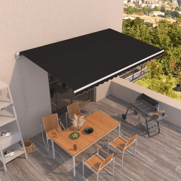Tenda da Sole Retrattile Manuale 500x350 cm Antracite 3069019