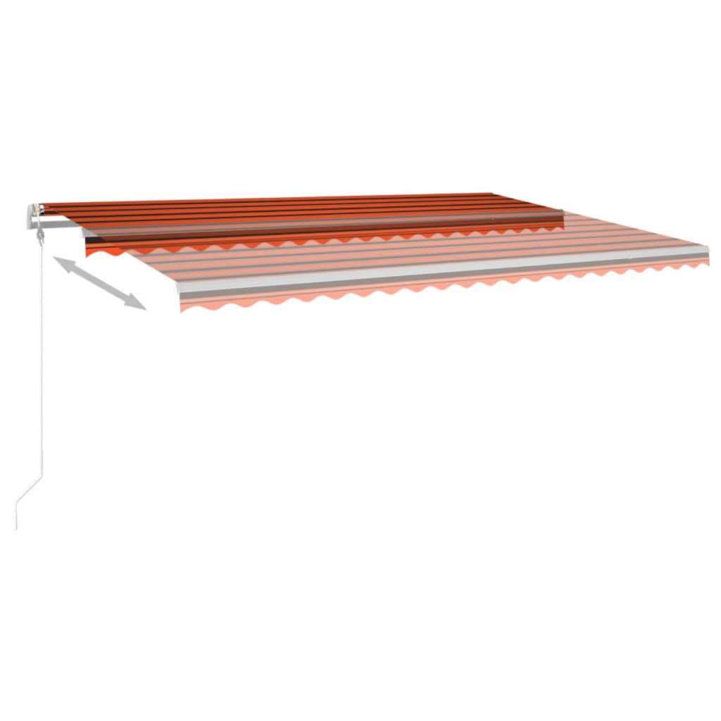 Tenda da Sole Retrattile Automatica 500x350 cm Arancio Marrone 3069030