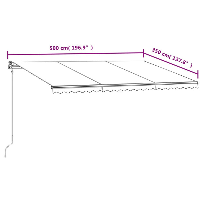 Tenda da Sole Retrattile Automatica 500x350 cm Arancio Marrone 3069030