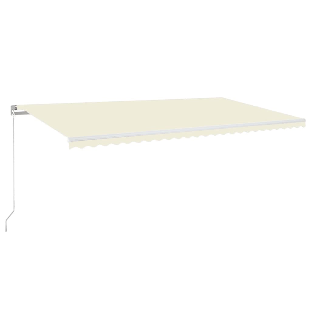 Tenda da Sole Retrattile Manuale 600x350 cm Crema 3069037