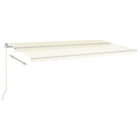 Tenda da Sole Retrattile Manuale 600x350 cm Crema 3069037