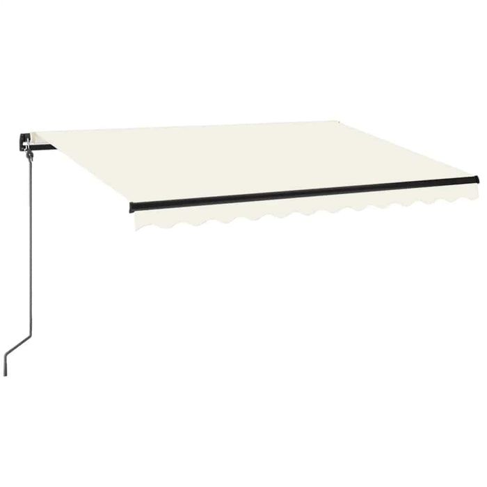 Tenda da Sole Retrattile Manuale con LED 350x250 cm Crema cod mxl 68619