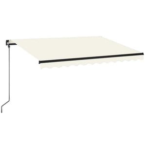 Tenda da Sole Retrattile Manuale con LED 350x250 cm Crema 3069082