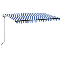 Tenda da Sole Retrattile Automatica 400x350 cm Blu e Bianca 3069186