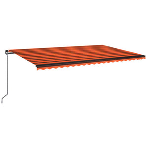 Tendada Sole Retrattile Manuale LED 500x350 cm Arancio Marronecod mxl 128368