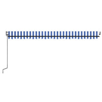 Tenda da Sole Retrattile Automatica 500x350 cm Blu e Bianca 3069226