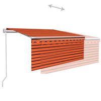 Tenda da Sole Retrattile Automatica 3x2,5m Arancione e Marrone 3069270