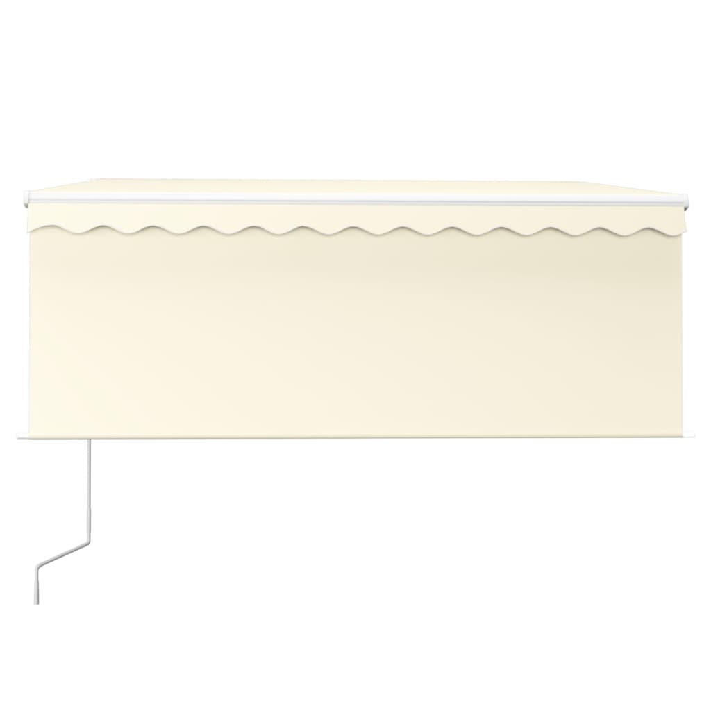 vidaXL Tenda Automatica con Parasole LED e Sensore Vento 3x2,5m Crema
