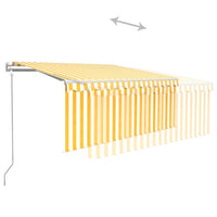 Tenda Automatica con LED Sensore Vento 3x2,5 m Giallo Bianco 3069273