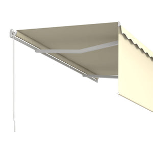 Tenda da Sole Retrattile Manuale con Parasole 3,5x2,5 m Crema 3069277