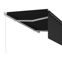 Tenda Sole Retrattile Manuale con Parasole 3,5x2,5 m Antracite 3069279