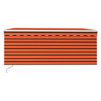 Tenda Retrattile Manuale Parasole 3,5x2,5m Arancione e Marrone 3069280