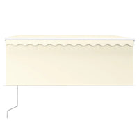 Tenda Sole Retrattile Automatica con Parasole 3,5x2,5 m Crema 3069287