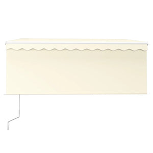Tenda Sole Retrattile Automatica con Parasole 3,5x2,5 m Crema 3069287