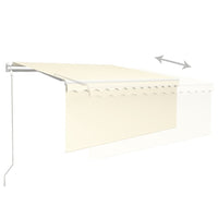 Tenda Sole Retrattile Automatica con Parasole 3,5x2,5 m Crema 3069287