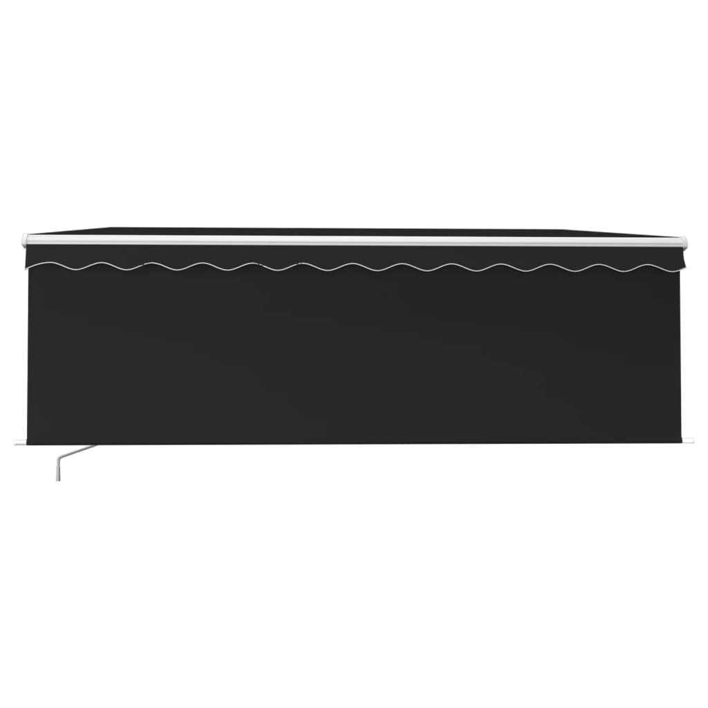 Tenda Sole Retrattile Manuale con Parasole e LED 4x3m Antracite cod mxl 61347