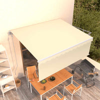 Tenda da Sole Retrattile Automatica con Parasole 4x3 m Crema 3069307