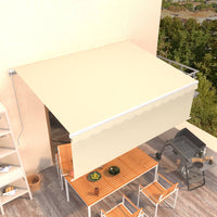 Tenda da Sole Retrattile Manuale e Parasole 4,5x3 m Crema cod mxl 58489