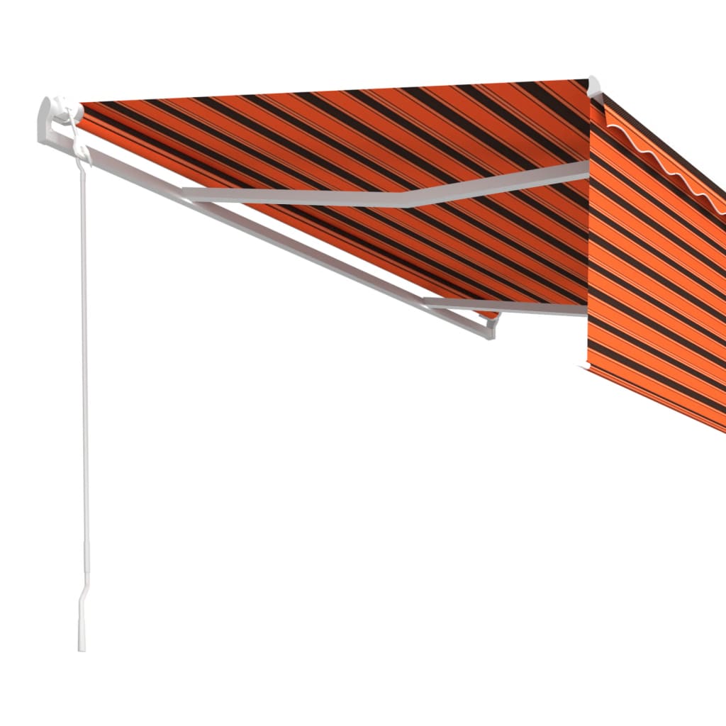 Tenda Sole Retrattile Automatica Parasole 5x3m Arancio Marrone