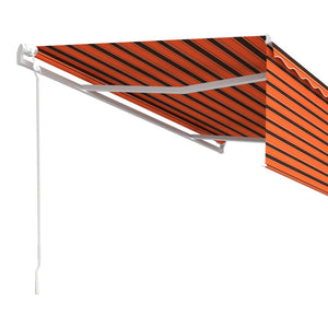 Tenda Sole Retrattile Automatica Parasole 5x3m Arancio Marrone